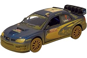 KiNSMART 2007 Subaru Impreza WRC Racing Edition 5 Inch 1:36 Scale Die Cast Metal Model Toy Race Car After Race Dirty Version