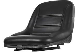 WBGANG Tractor Replacement Seat,18.54inch Suspension Seat For Tractor With Backrest Mesh Pocket,Adjustable Front To Back Ergonomic,Forklift Seat For Tractors, Harvesters,Trenchers,Bulldozers,Etc