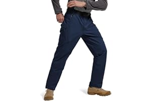 Hiwise Men's Ripstop Tactical Pants, Stretch Water Resistant Cargo Pants, Outdoor Lightweight Work Hiking Pants