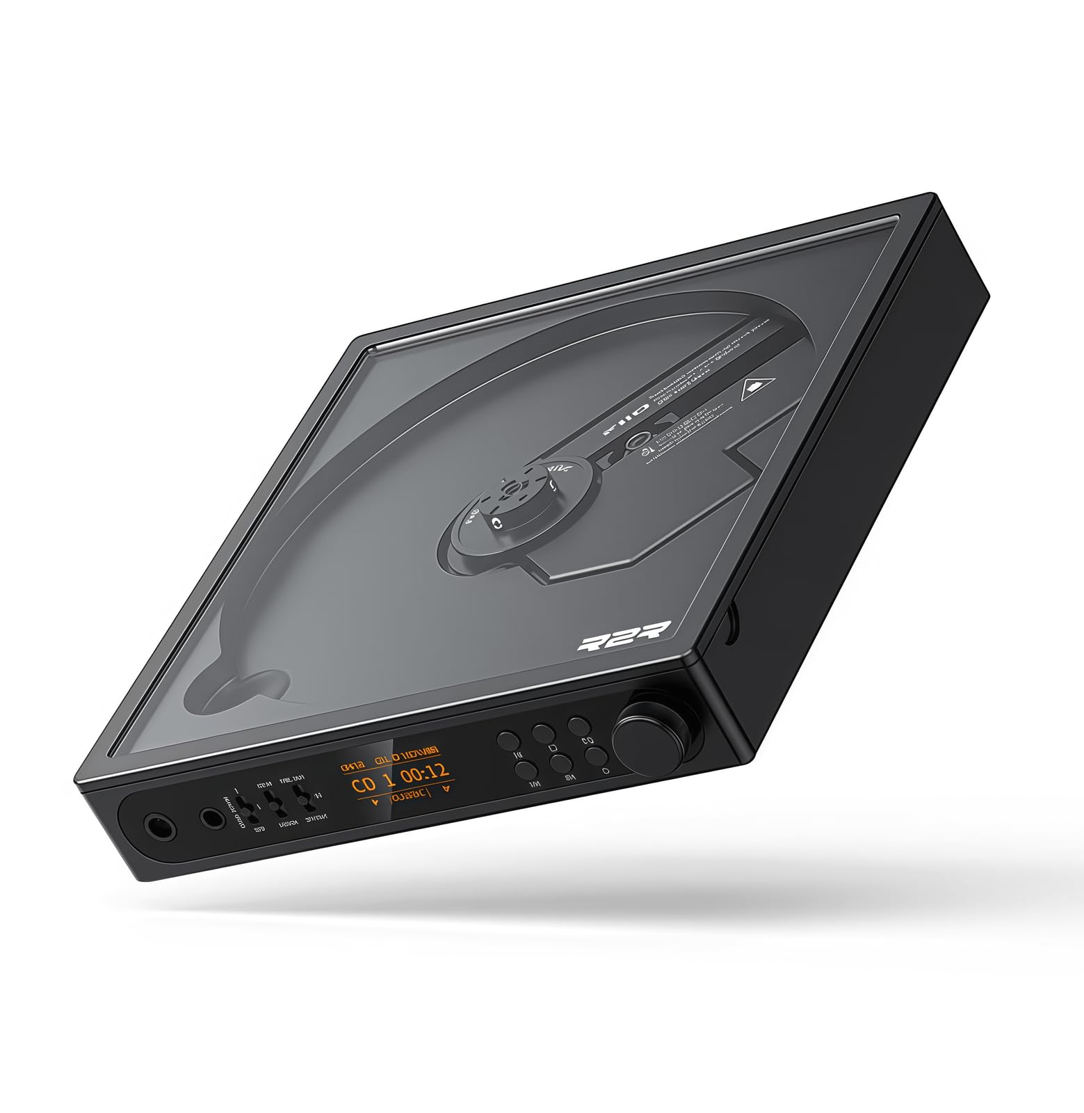 FiiO DM15 Portable Stereo CD Player with True 24Bit R2R DAC, 1150mW+1150mW High-Power Output, aptX Adaptive Bluetooth Transmitter, 24 Sound Presets, USB/CD HiFi Audio, HD Display (Black)