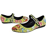 Risque Funky 01 Womens Printed Tattoo Design Ballerina Flats