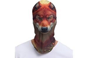 Kiyrnie Balaclava Face Mask Men Women 2 Hole Animal Full Mask Motorcycle Cycling