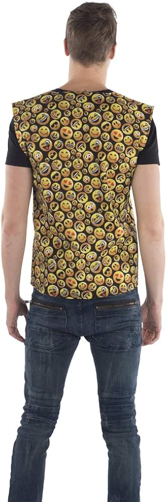 Dress Up America Smiling Faces Printed Vest for Adults - Beautiful Dress Up Set for Role Play, Multicolour, L-XL - Image 3