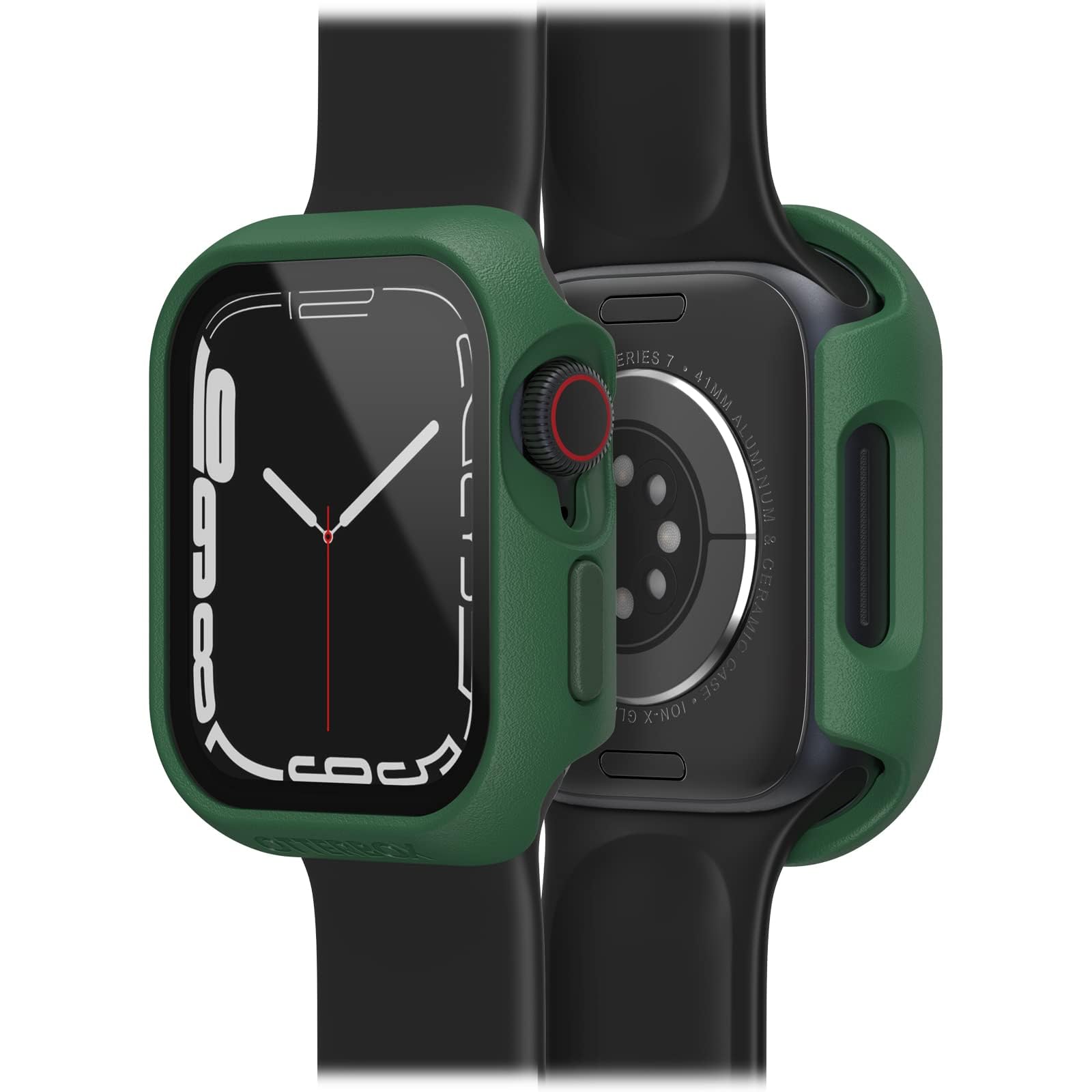 OtterBox Eclipse Watch Bumper with Integrated Glass Screen Protector for Apple Watch Series 9/8/7 - 41mm, Tempered Glass, Shockproof, Drop proof, Sleek Protective Case for Apple Watch, Dark Green — image 1