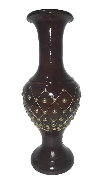 Buy Deko India Art Wooden Designer Decorative Flower Vase Big Size