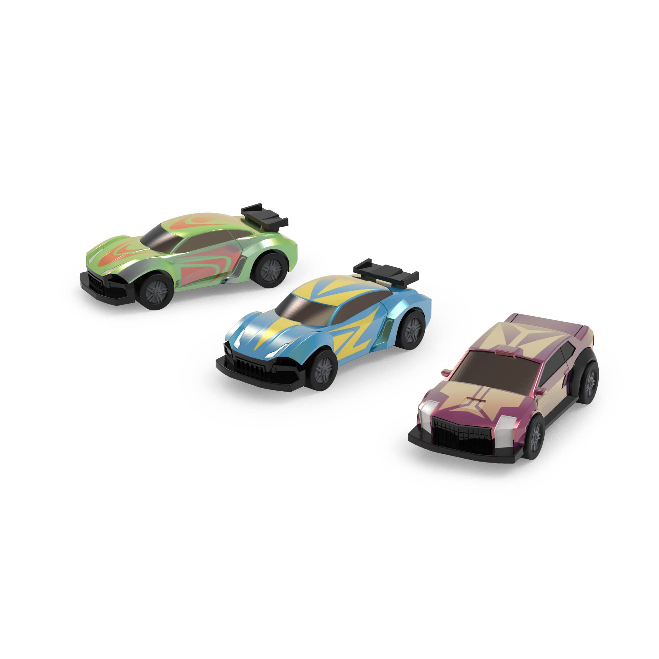 Driven by Battat – Nitro Launcher Toy Car Race Track Set with 3 Sports Cars, 5 Racing Tracks & Launcher – Compatible with Pocket Playsets – Exciting Gift for 3+ Years