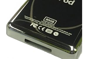 AMNOOL Stainless Steel Metal Back Housing Cover Case Repair Replacement for iPod Classic 6/7th Video 5/5.5th Thin (80G)