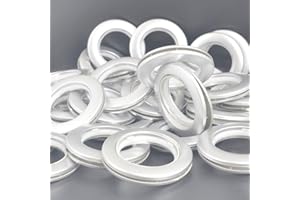 32 Pack Curtain Grommet Plastic Eyelet Rings Inner Diameter 1-9/16"(40mm) Curtain Eyelet Rings Nanoscale Kit Matte Curtain Ro
