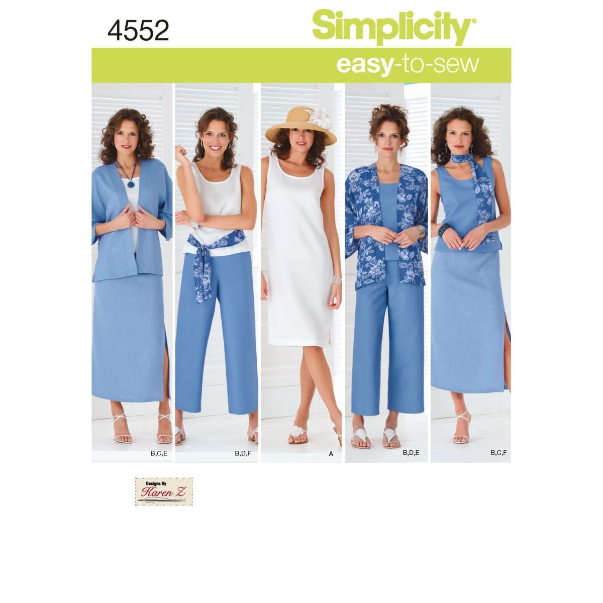 Simplicity Sewing Pattern 4552 BB Miss/Plus Size Sportswear