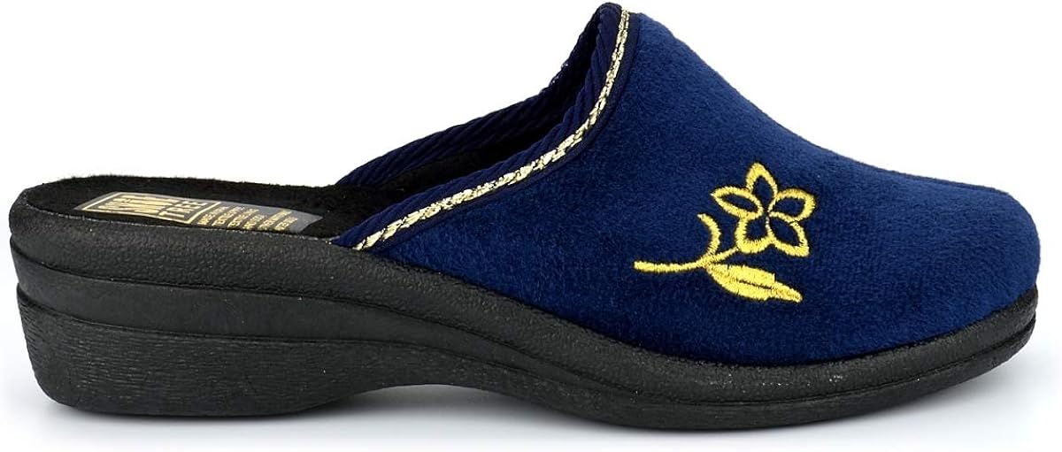 mule slippers with wedge heel