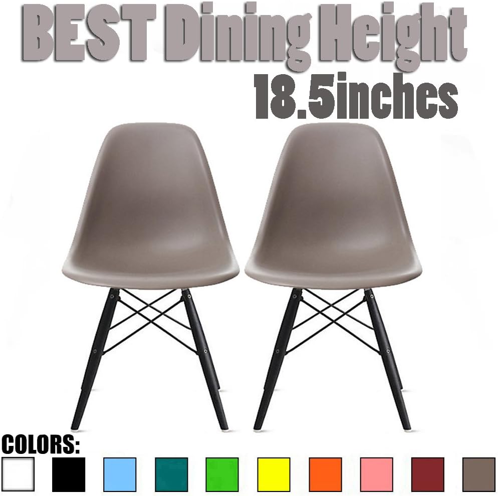 Best grey eames plastic molded chairs