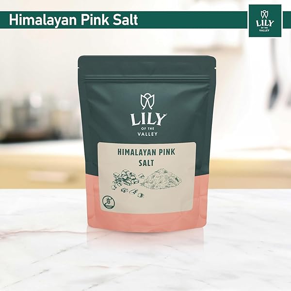 LILY OF THE VALLEY PINK HIMALAYAN SALT – FINE GRAIN – IDEAL FOR COOKING, BAKING AND GRILLING – FOOD GRADE WITH 84 TRACE MINERALS – VEGAN & GLUTEN-FREE – (8OZ, 226G)