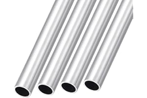 METALLIXITY 6063 Aluminum Tube (20mm OD x 17mm ID x 300mm L) 4Pcs, Aluminum Round Tubing - for Home Furnishing, Machinery, DIY Handicraft