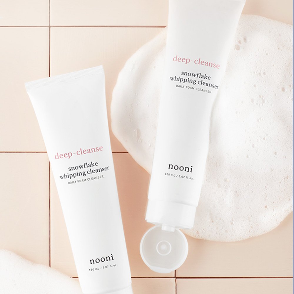NOONI Snowflake Whipping Cleanser | Foaming Face Wash Cleanser Suitable All Skin Types | Korean Skincare: Beauty