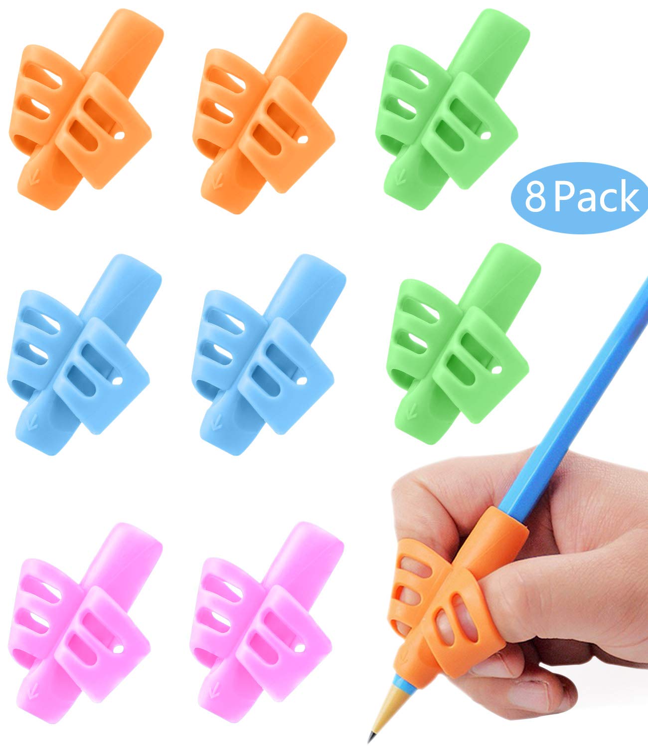 6PACK JuneLsy Pencil Grips for Kids Handwriting Pencil Grip Posture