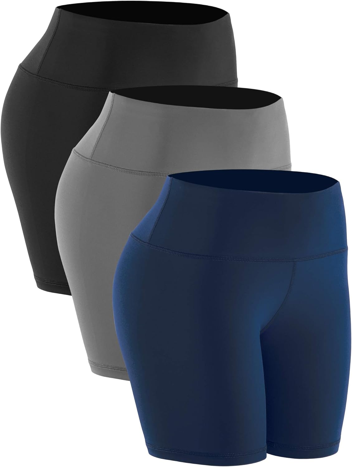 Cadmus Women's High Waist Workout Running Compression Shorts with Pocket: Clothing