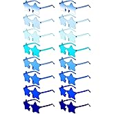 16/48 Star Rimless Sunglasses Irregular One Piece Colored Party Glasses Transparent Fun sunglasses for Teen Adult