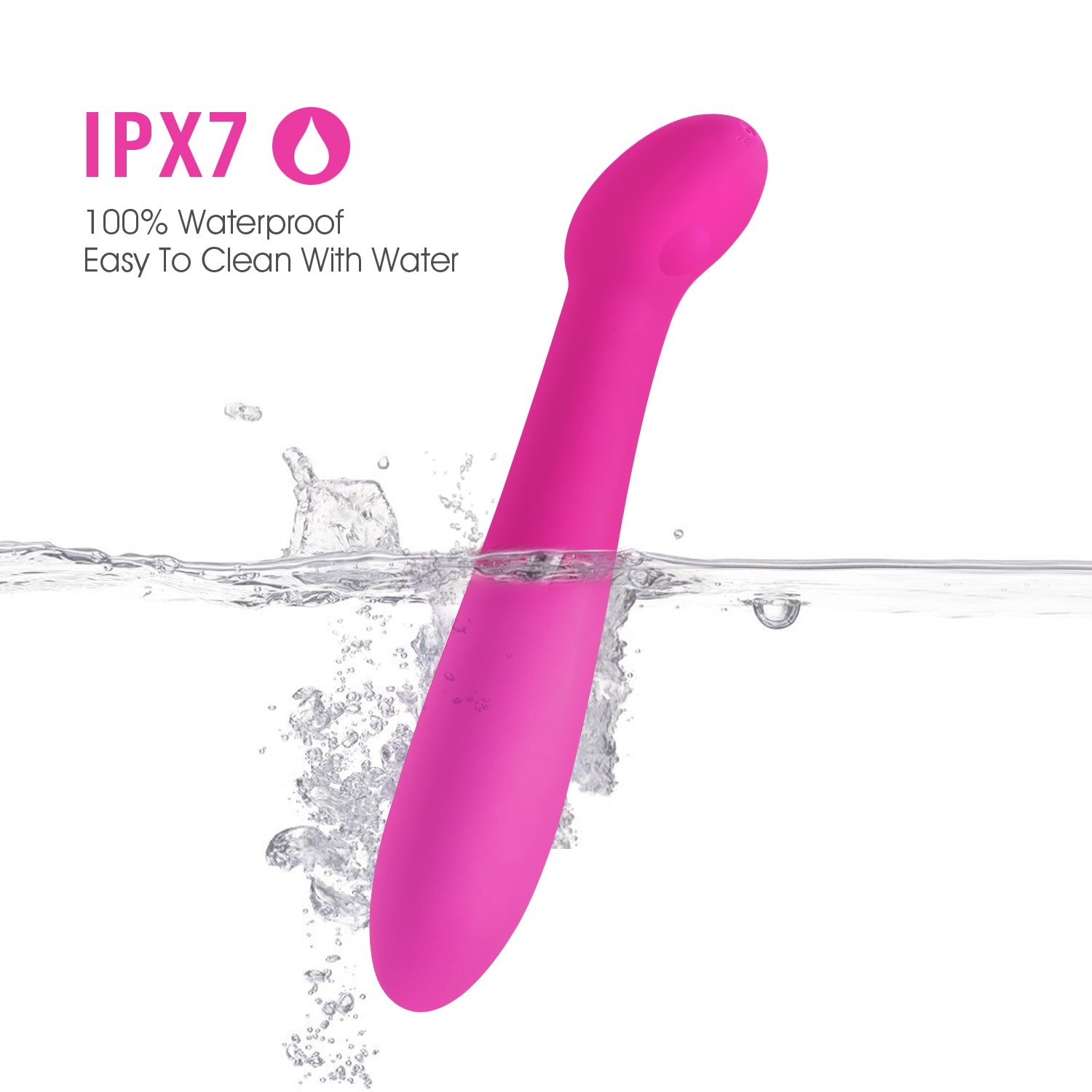 Louviva Full Silicone G-spot Vibrator,Multi-Speed Waterproof Rechargeable Adult Sex Toy for Women,Pink