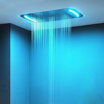 Embedded Ceiling Mounted Large Bathroom Shower Head Touch Screen