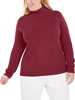 Karen Scott Womens Plus Turtleneck 