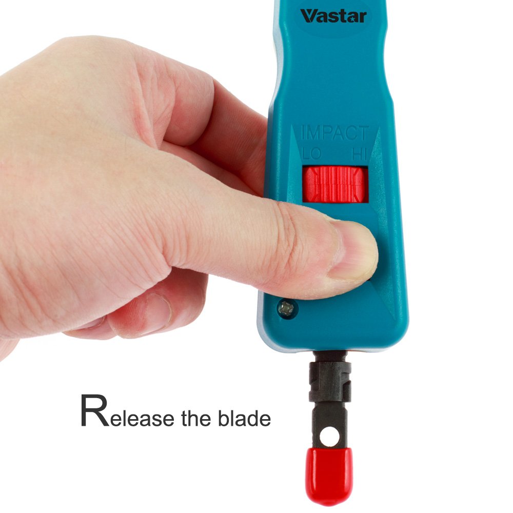 Vastar Network Wire Punch Down Impact Tool with Two Blades 110 and BK