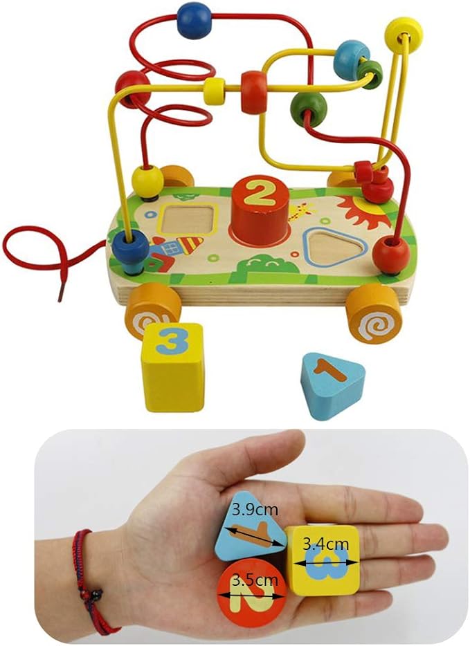 Cubicfun Boulier Labyrinthe Circuit De Motricite Pour Bebe 12 Mois Jeux Educatif Pour Bebe 1 2 3 Ans Fille Garcon Voiture Labyrinthe De Perles Avec Musique Et Lumieres Jouets D Activite Et De
