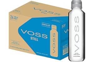 VOSS Premium Still Bottled Water - Pure, Crisp & Refreshing - BPA Free PET Plastic Water Bottles with Sports Cap for Easy, Spill-Free Drinking - Ideal for Gym, Running, Hiking - 500ml, Pack of 24
