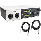 Universal Audio Volt 2 USB Audio Interface - Bundle with 2 XLR Cables