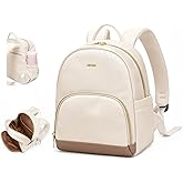 MDODO Small Backpack for Women Lightweight Stylish Mini Backpack Daypack Purses Cute Bookbag for Casual College Travel Daily,fit 10.9Inch iPad,Beige