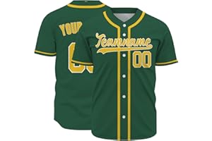 SYMUCHAT Personalized Baseball Jersey Customized Name Number Logo Multicolor Baseball Shirts for Men Women Kids