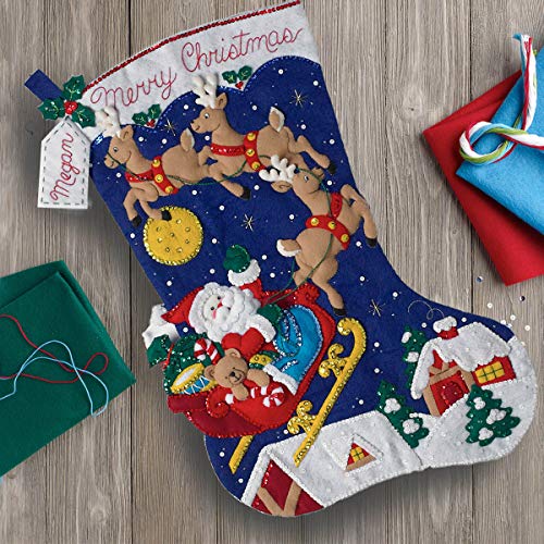 1 Bucilla+86740+Applique+Stocking+Christmas