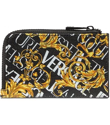 Amazon.com: VERSACE JEANS COUTURE Black Gold Leather Baroque Brush