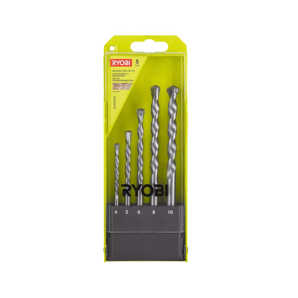 RAK05MD Set of 5 Drill Bits for Percussion Drill RYOBI