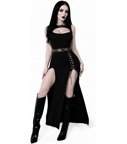echo hooded slit maxi dress Dolls Kill by Darker WAVS - Semi-Sheer Marled Jersey Dress with Draped Hood for Edgy Fashion Color:Pale Purple Babe Bridal Boutique | others experienced problems with Collection VIII-SA