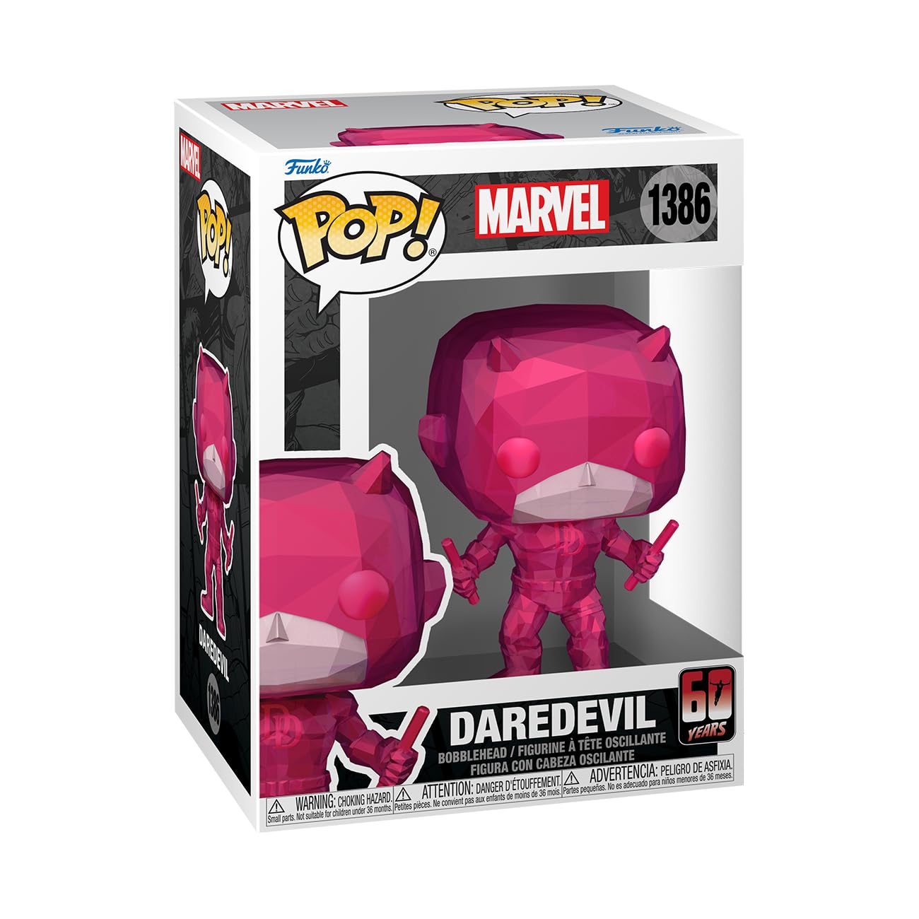 Funko Pop! Marvel: Dd 60th– Daredevil - (Facet) ​ - Marvel Comics - Collectable Vinyl Figure - Gift Idea - Official Merchandise - Toys for Kids & Adults - Comic Books Fans