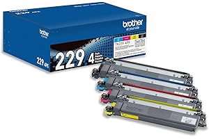 Brother Genuine TN2294PK Standard Yield 4-Pack Printer Toner Cartridges - Black, Cyan, Magenta, Yellow Toner Multipack