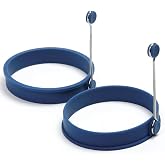 Norpro Silicone Round Pancake/Egg Rings, 2 Pieces, Blue