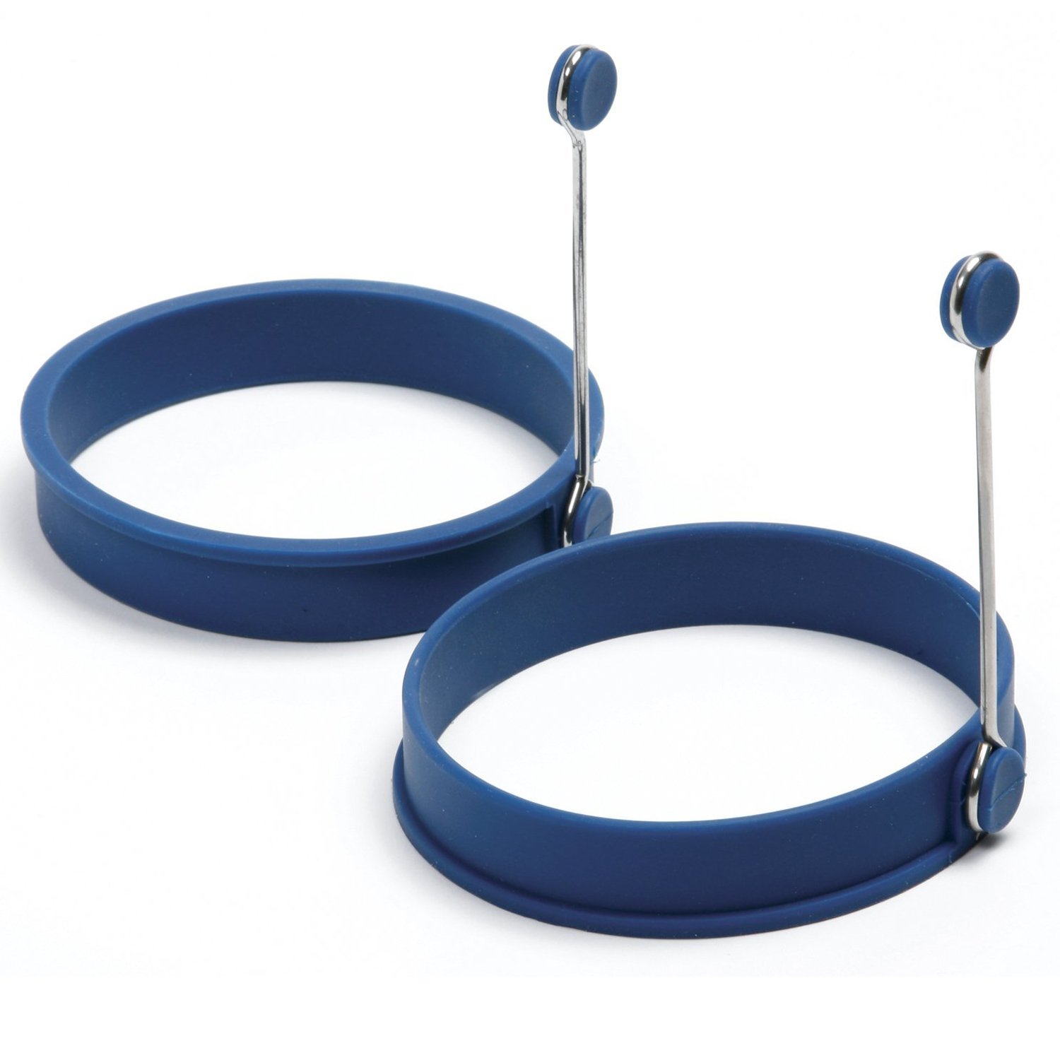 Photo 1 of Norpro Silicone Round Pancake/Egg Rings, 2 Pieces, Blue
