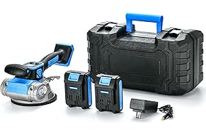 Tile Vibration Tools, ELSOON Suction Cup Tile Vibration Machine with New Upgraded Digital Display Screen,6 Speeds Adjustable 21V 400W 24000r/min Tile Vibrator Leveling Machine