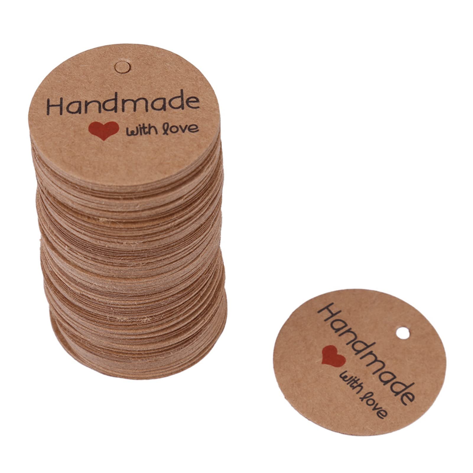 Paper Labels, 100 Pcs. 1.38" Round Gift Tags for Favors Labels / Hang Product Labels/Clothing Jewelry Price Tags(#3)