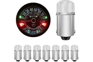 Vilapow Speedometer Cluster LED Lights Bulbs Replacement Jeep CJ5 CJ7 CJ8 Instrument Cluster LED Bulbs Car Retrofit Kit BA9S Miniature Bayonet Base Light Bulb