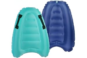 1Pcs Inflatable Surfboard with Handles,Slip Slide Water Park Body Surfing Board with Handles,Summer Swimming Bodyboard for Wa