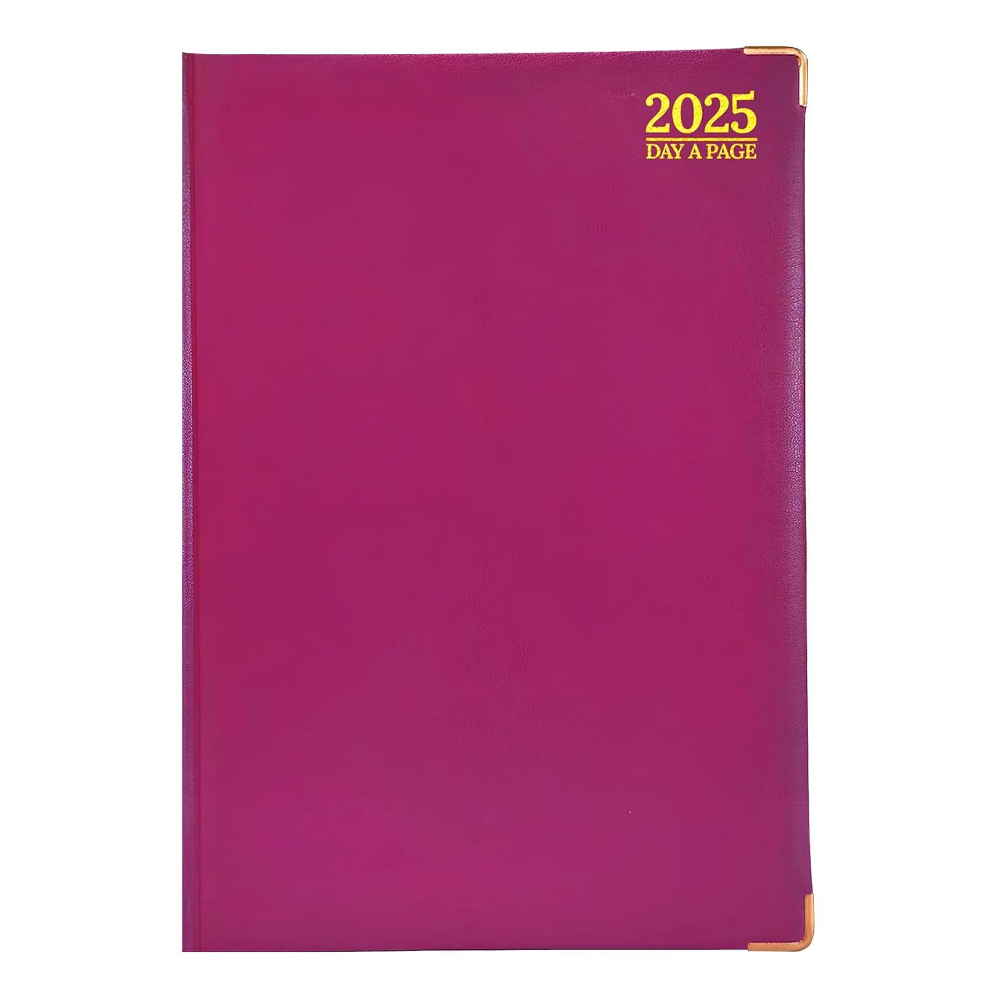 G4GADGET A5 Day A Page Diary 2025 | Hardback Cover | Daily Planner with Hourly Slots | Bold & Compact (Purple)