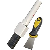Pool Pumice Stone and Scraper Set with EZ Clip Handle to Reomve Erase Rust Stain Spot in Concrete Plaster Pool Spa and Calcium Deposit on Pool Tile