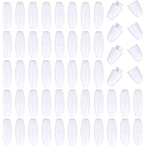 50 Sets Breakaway Clasps for Necklaces Safety Plastic Bead Connectors for Jewelry Making (White)