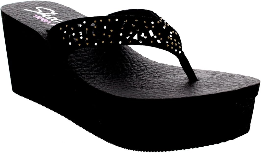 Skechers Damen Padma Eternity Keilabsatz Plattform Fitness Flip Flop