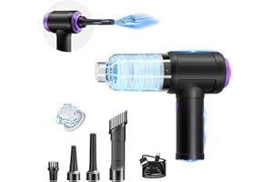 Goweto 14500PA Computer Vacuum Cleaner Keyboard Cleaner Compressed Air Duster - Cordless Handheld Mini Vacuum for PC/Laptop Cleaning - Portable Air Duster for Car/Home/Office