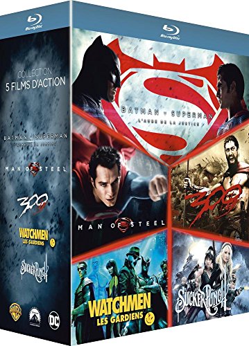 Le Meilleur De Zack Snyder : Batman V Superman, L'aube De La Justice + Man Of Steel + 300 + Watchmen, Les Gardiens + Sucker Punch - Pack - Blu-Ray