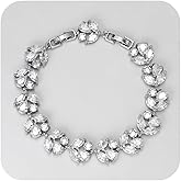 Vetieeimo Marquise Teardrop Tennis Wedding Bracelet - Dazzling Statement Bracelet Wedding Jewelry for Bride & Bridesmaids, Sparkling Bridal Party Prom