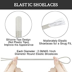 Endoto 2 Pairs Elastic Shoelaces for ON Cloud 5 & 6
